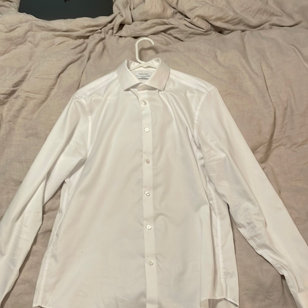 Calvin Klein steel+ white button up